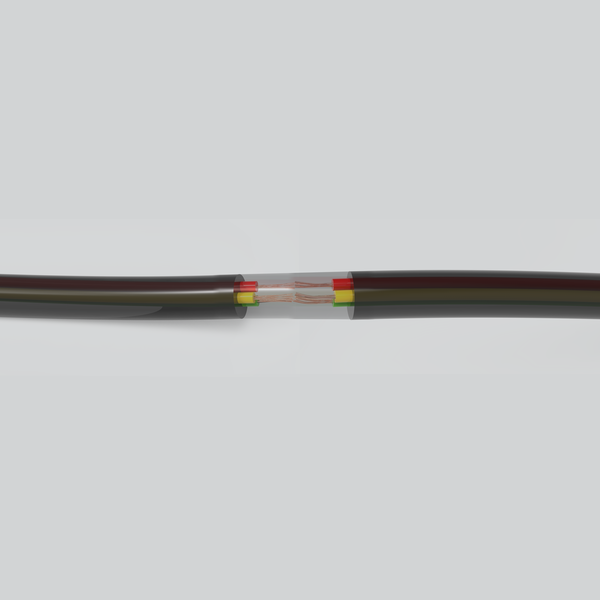 Schematic representation of a hidden cable break 