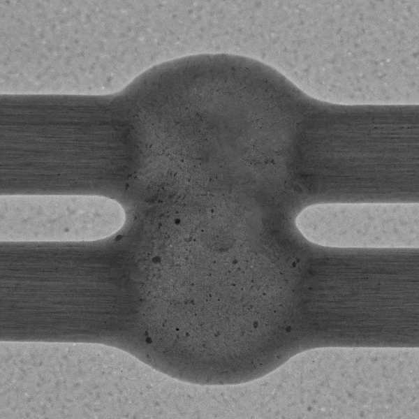 Soldered joint in a wire connection 